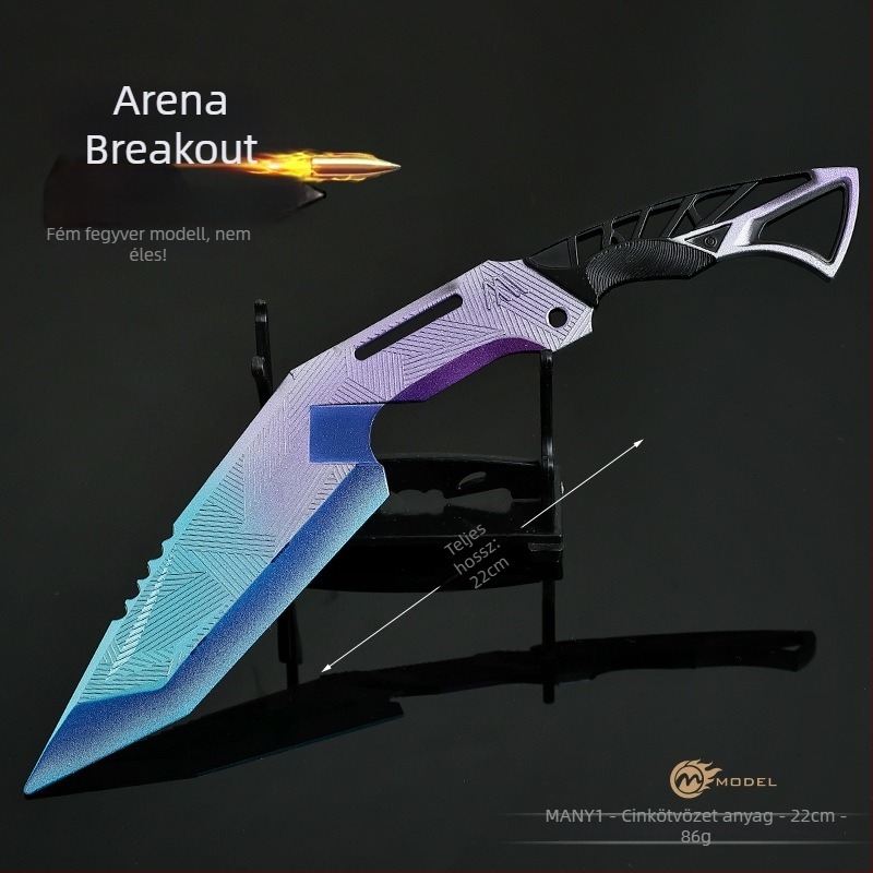 Dark Zone játékkiegészítő modell, 22 cm Hanxing vasbontó fegyver, fém dekoratív kard
