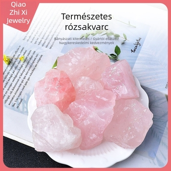 Természetes rózsaszín rózsakvarc nyers kő aromaterápiához, diffúzor kövek, kristály dekoráció otthonra és irodába
