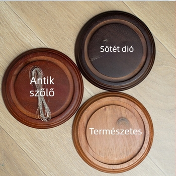 Áttetsző üvegfedél figuráknak, szantálfa alapú, sík aljzattal rendelkező dekoratív tárgy és tároló doboz