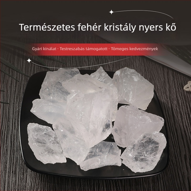 Természetes fehér kristály nyers kő kavics akváriumhoz, aromaterápia difuzor kő, demagnetizáló kő, otthoni dekoráció