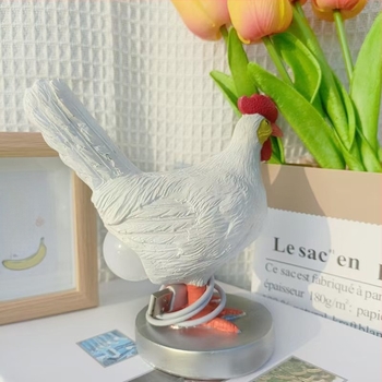USB éjjeli lámpa tojás formájú csirke motívummal, gyanta dekoráció a hálószobába