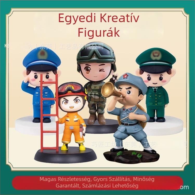 Személyre szabott rajzfilmfigurák és maskoták, puha gyantából készült dísztárgyak, kézzel készített figurák