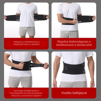 Férfiak számára készült fitness deréköv, hasizom-edzéshez, futáshoz és kosárlabdához, katonai típusú ágyéki támogatás