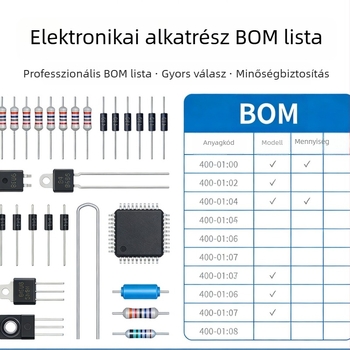 Elektronikus alkatrészek: BOM lista, diodák, IC chipek, MOS tranzisztorok, ellenállások, kondenzátorok — egy helyen történő beszerzés