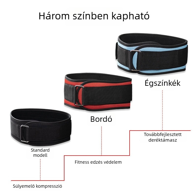 Fitneszhez és súlyemeléshez derékvédő öv – állítható védőöv guggolásokhoz, hasi nyomáshoz és edzés-támogatáshoz