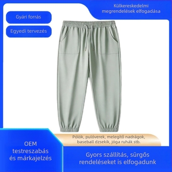Uniszex nyári gyorsan száradó sportnadrág, jég-selyem anyagból, lélegző, elasztikus szárvéggel, laza szabású