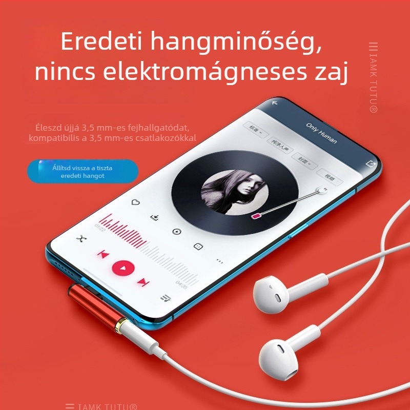 Type-C audió adapter, 90 fokos, vezetékes 3,5 mm-es fejhallgatóhoz, többfunkciós adatkábel