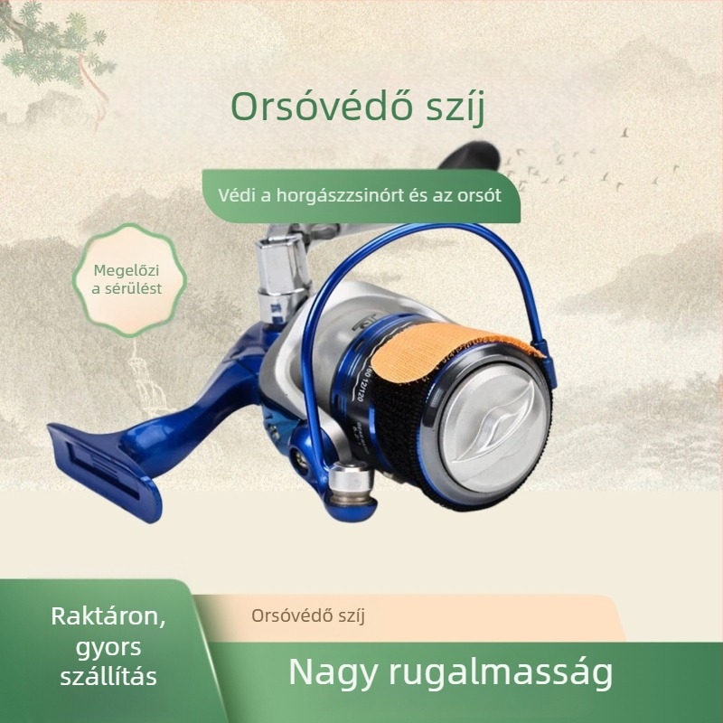Horgászkészlet védőöv orsóra, damilvezető, védőfedél a spóolához, damil stopper, horgászfelszerelés