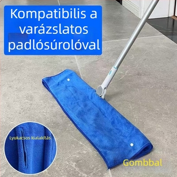 Perforált felmosókendő mágikus felmosófejhez, vastagabb nedvszívó mikroszálas törlőrongy háztartási padló tisztításához