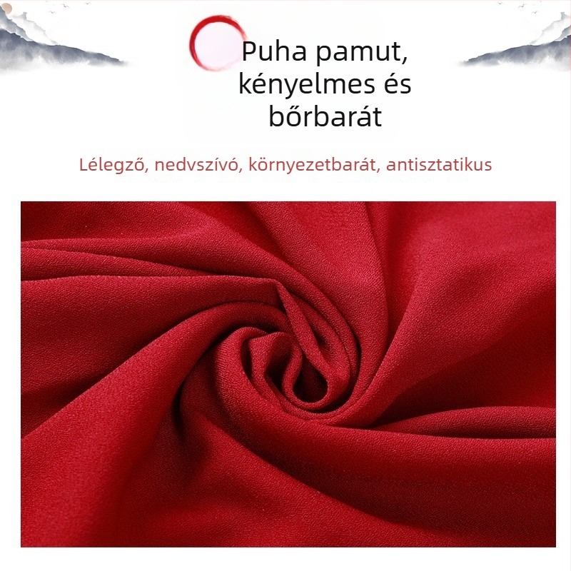 Little and Hill Tai Chi edzésruha felnőtteknek, uniszex, piros, kiváló minőségű verseny- és előadásra, tavasz–ősz