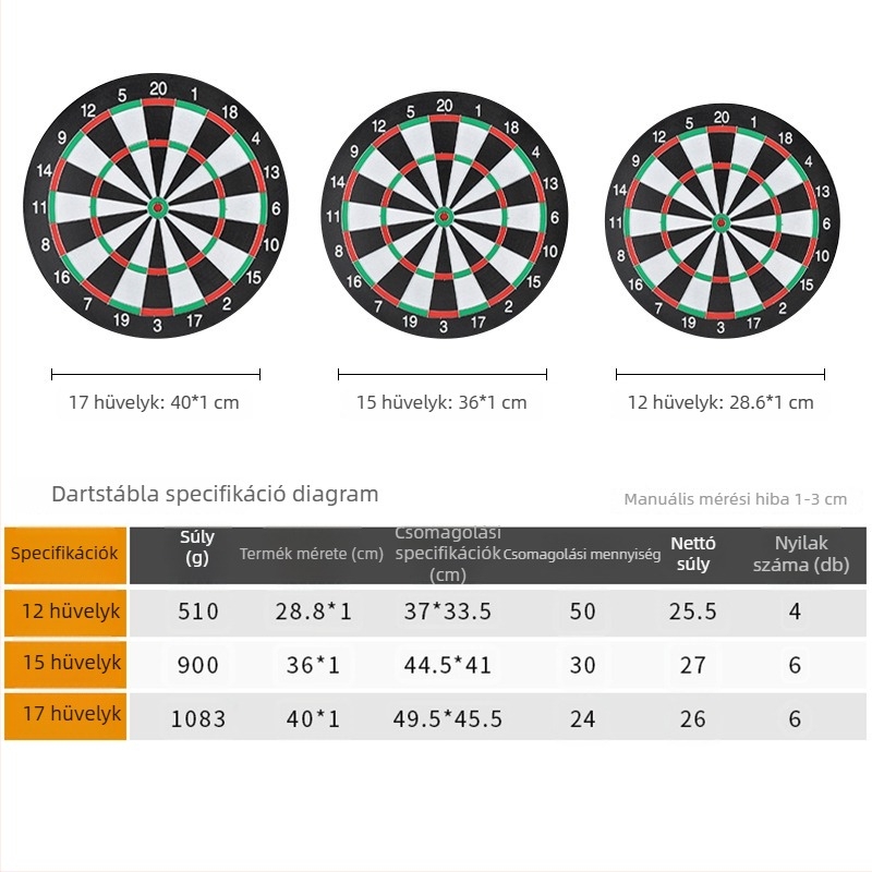 Kétoldalas flockált darts tábla készlet beltéri játékokhoz, edzéshez és versenyekhez – raktáron, nagykereskedelem