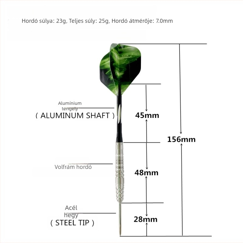 GOODARTS Lovag darts 23 g, wolfrám acélból, versenyminőségű, táskával