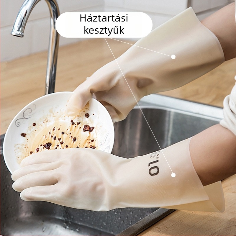 Strapabíró szilikon mosogatós kesztyűk a konyhában