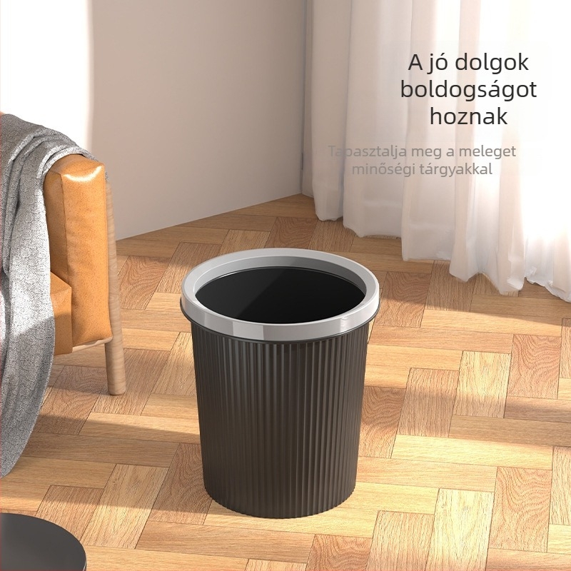 Kerek műanyag szemetes, 12 L, fedél nélküli, hálószoba, nappali, konyha és fürdőszoba használatra