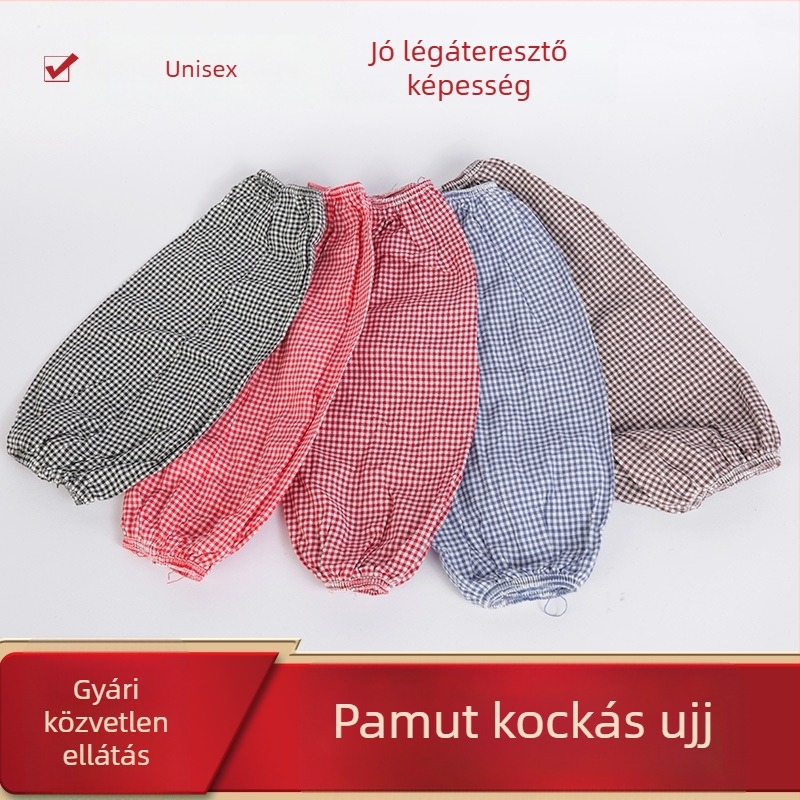 Pamut olajálló karvédők műhelyhez, védő ruházat munka és tisztítás közben, egy méret