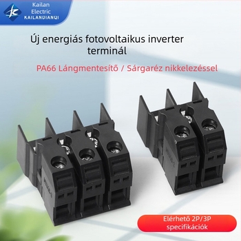 3‑pozíciós terminálblokk napelemes inverterhez K3P, 60 A, kerítés típusú, tiszta réz terminál