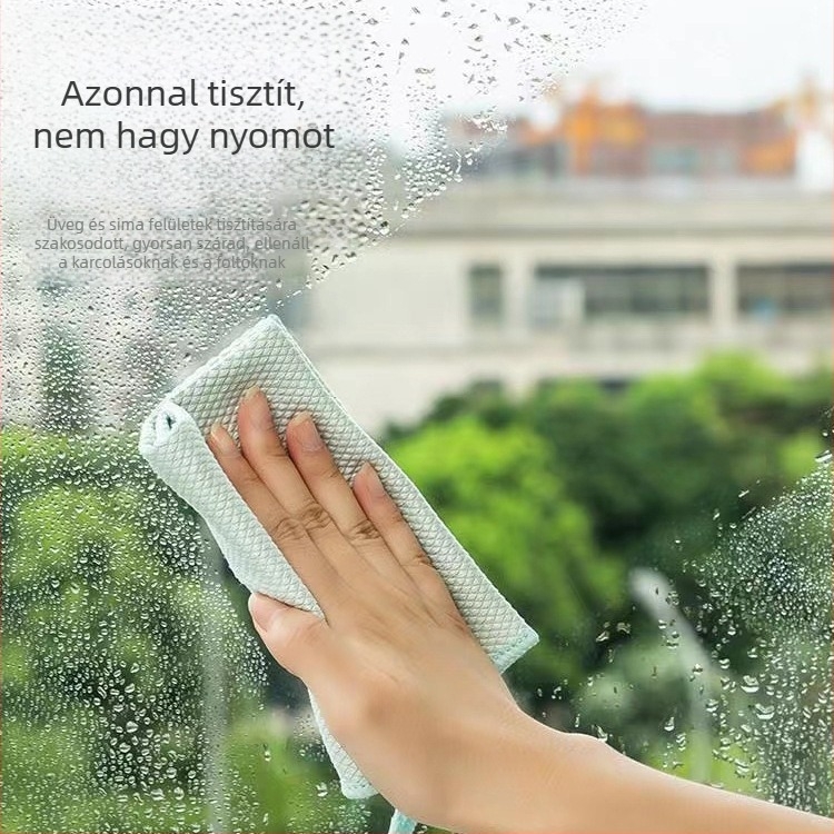 Mikroszálas tisztítókendő üveghez és ablakokhoz – nedvszívó konyhai törlőkendő