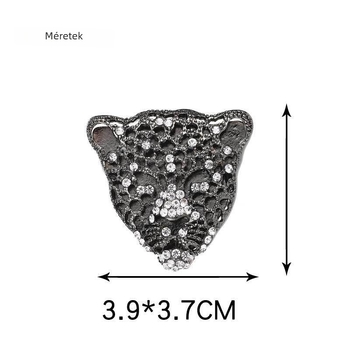 Leopárd kitűző, uniszex – elegáns kínai stílusú zakó dísz