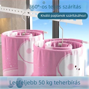 Kör alakú forgó ruhaszárító állvány erkélyre – otthoni használatra, többfunkciós