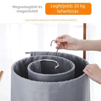 Kör alakú forgó ruhaszárító állvány erkélyre – otthoni használatra, többfunkciós