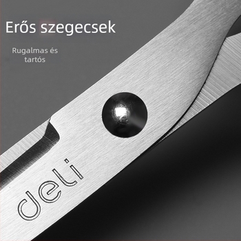 Deli 6034 irodai olló, éles rozsdamentes acélból, otthoni varráshoz, papírvágáshoz és kézműves tevékenységekhez
