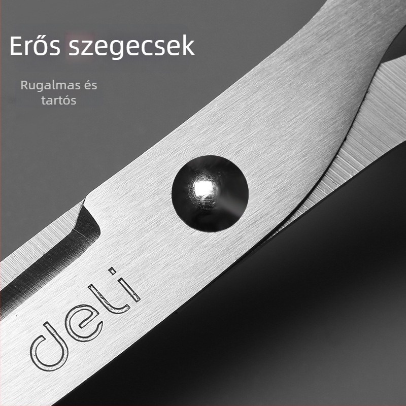 Deli 6034 irodai olló, éles rozsdamentes acélból, otthoni varráshoz, papírvágáshoz és kézműves tevékenységekhez
