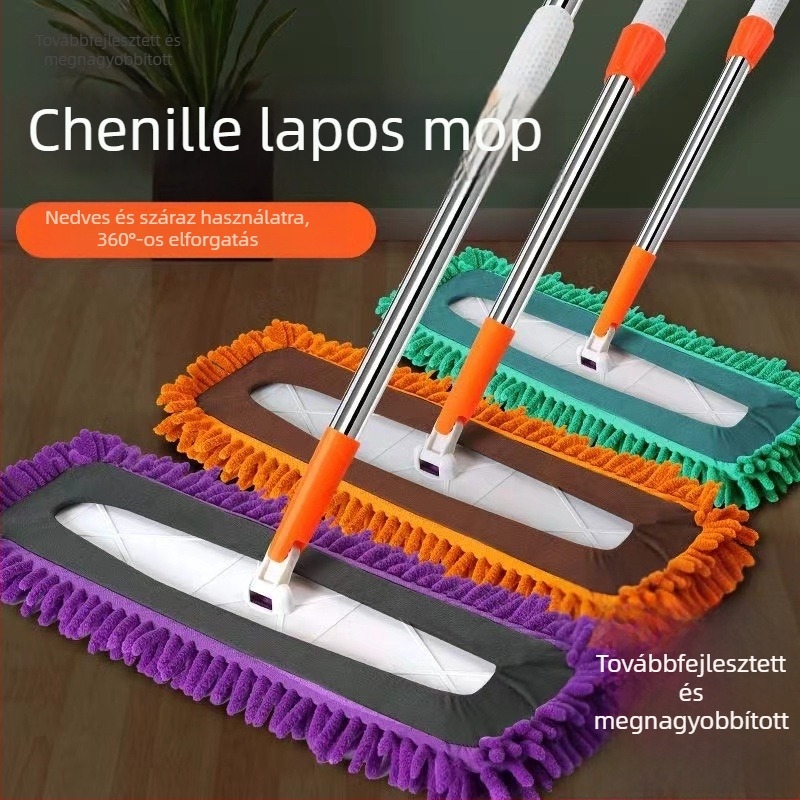Chenille lapos mop otthoni használatra – gyors nedvszívás, nedves/száraz kétfunkciós tisztítás padlókhoz és csempékhez, autómosáshoz