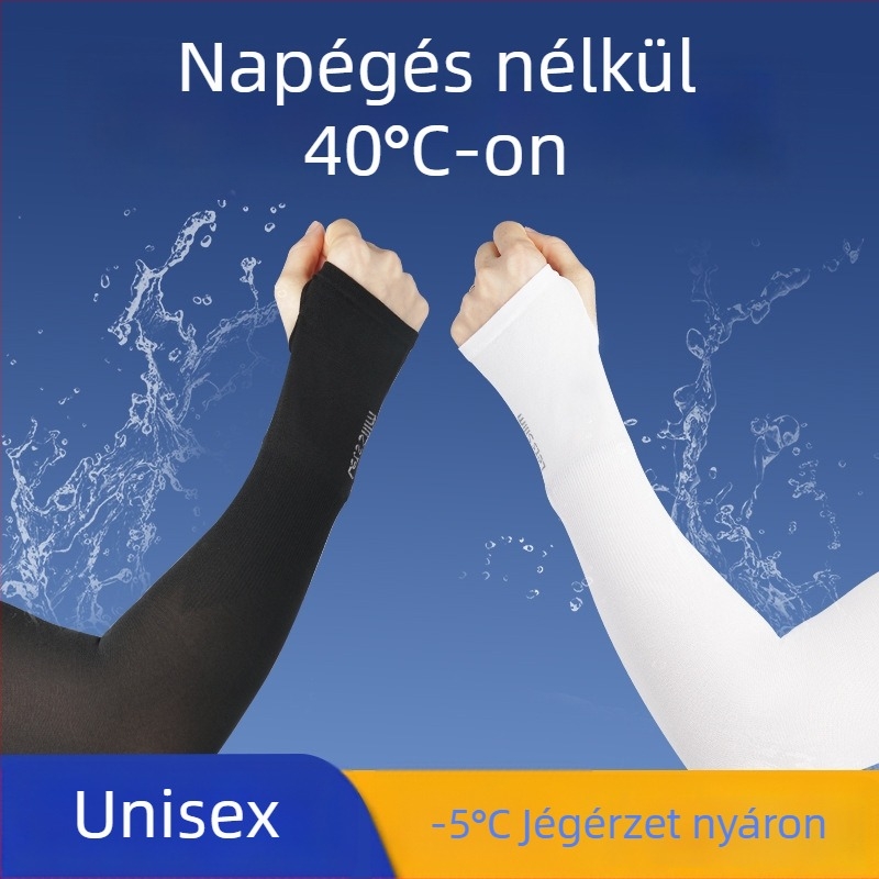 Uniszex jégselyem karvédő nyárra, kerékpározáshoz és vezetéshez, hűtő hatású napvédelmi