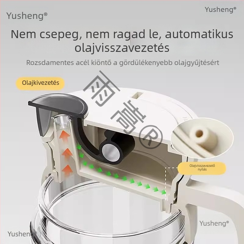 Konyhai gravitációs olajtartó palack automatikus nyitás-zárás funkcióval, üveg tartály, szivárgásmentes