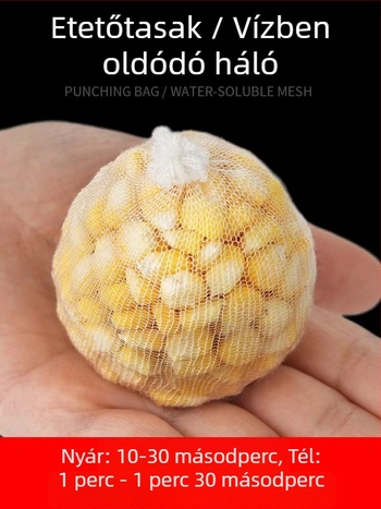 PVA vízben oldódó etető tasak lassan oldódó hálóval hosszú dobásokhoz