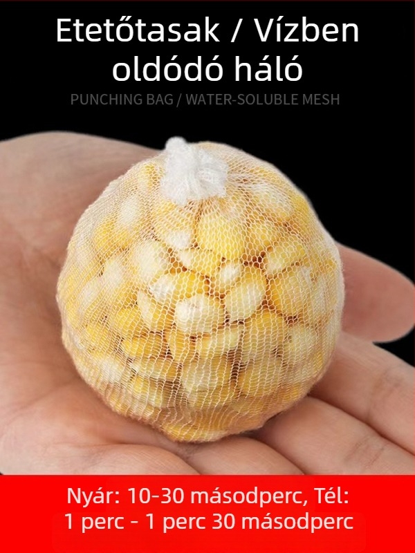 PVA vízben oldódó etető tasak lassan oldódó hálóval hosszú dobásokhoz