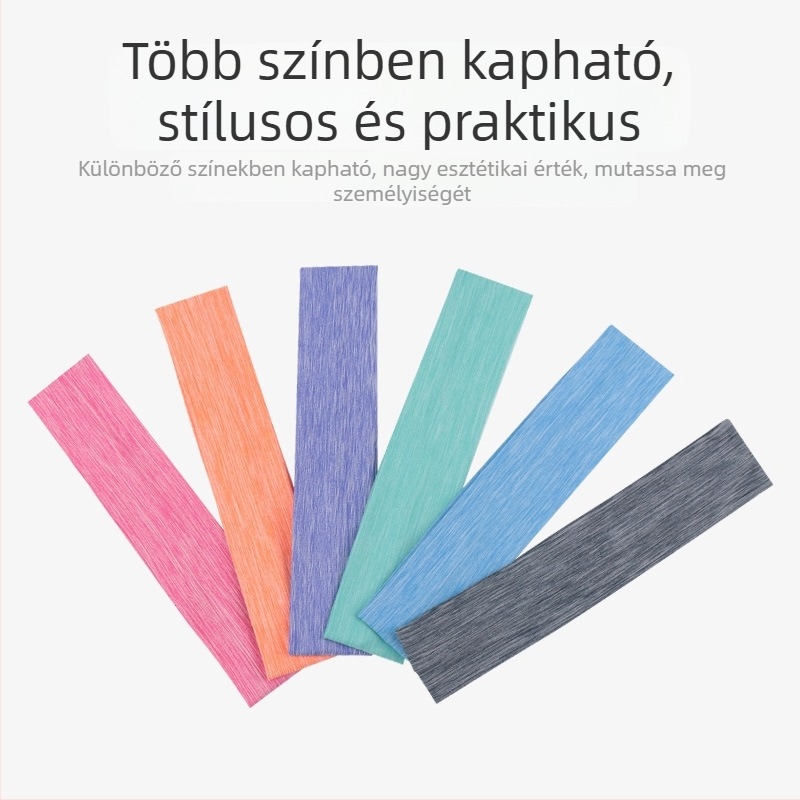 Elasztikus sportfejpánt, légáteresztő, izzadságot felszívó, edzéshez, futáshoz, tenisze és kosárlabdához