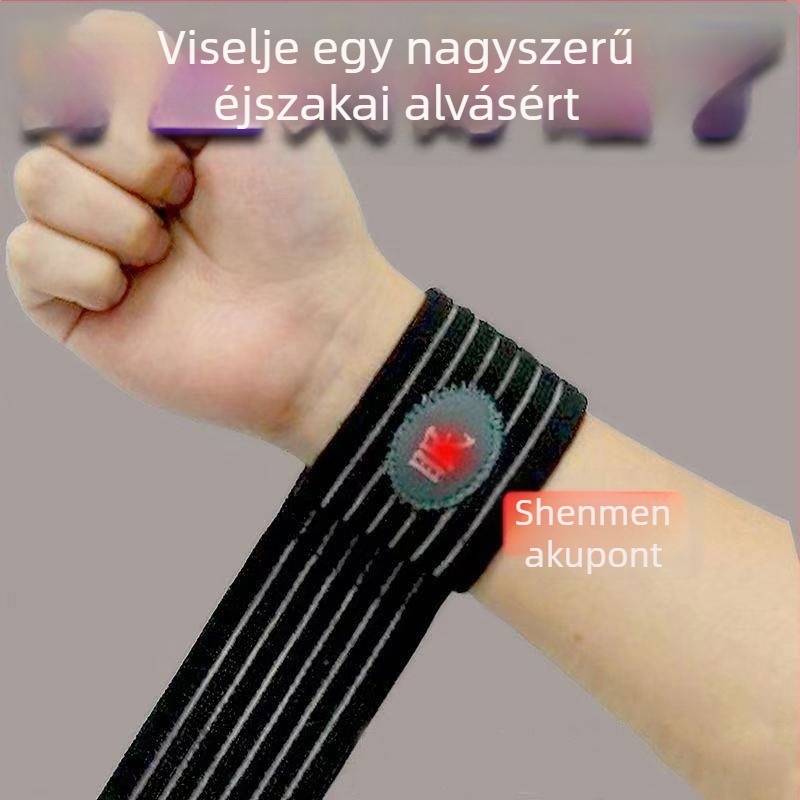 Csuklópánt akupunktúrás ponttal, uniszex, alvászavarokra és gyakori álmokra, izzadságfelszívó egészségvédő karkötő