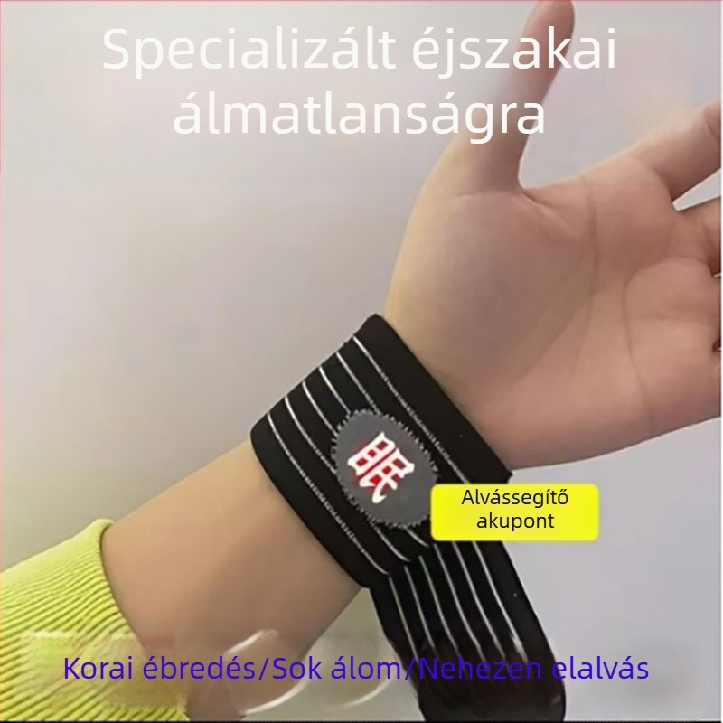 Csuklópánt akupunktúrás ponttal, uniszex, alvászavarokra és gyakori álmokra, izzadságfelszívó egészségvédő karkötő