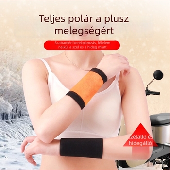 Csuklóortézis fleece béléssel, vastagított kivitel őszi-téli melegítéshez és ízületi védelemhez, uniszex