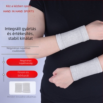 Stílusos sportos csuklóvédő bambuszszén jacquard mintával, légáteresztő bambuszrost, négyoldalú elasztikusság, meleg csukló-támasz