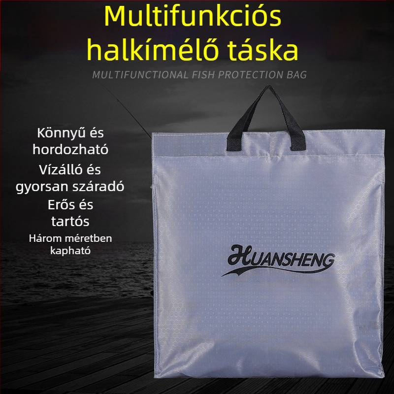 Összecsukható vízálló halas táska kézi fogantyúval, multifunkcionális vastag tároló a horgászathoz