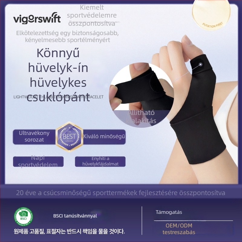 Állítható hüvelykujj- és csuklóortézis ízületi rándulásokhoz, ínhüvely védő a csuklón, hüvelykujjszalag egérhasználathoz