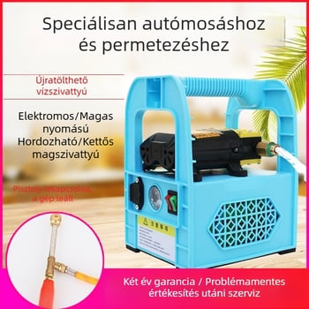 Hordozható elektromos permetező mezőgazdasági célokra, magasnyomású membránpumpával – permetezés, ködölés, autómosás és vízszivattyú