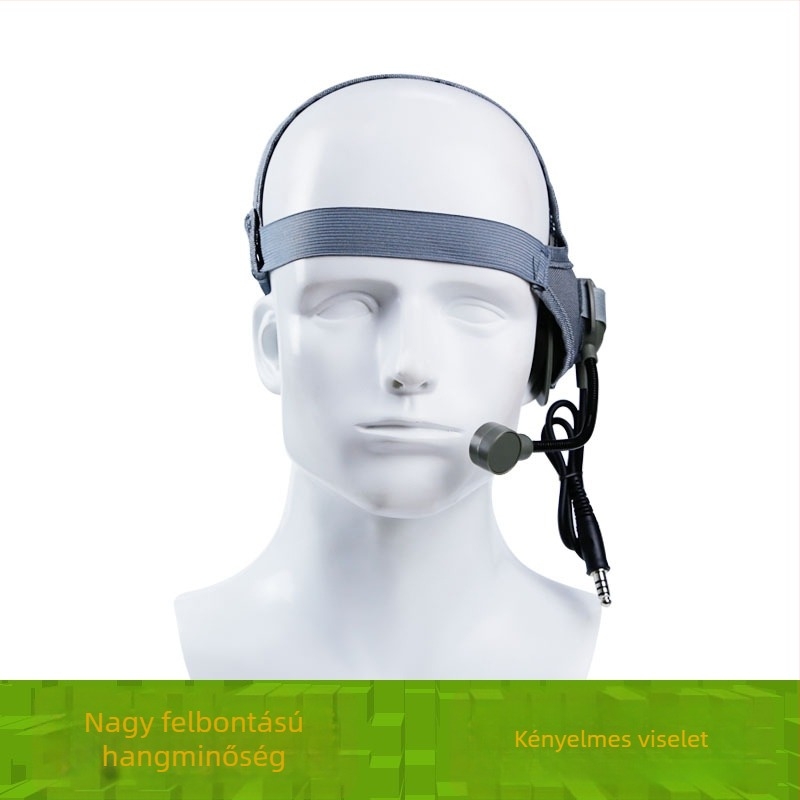 WOSPORT Fejre szerelt taktikai headset, egyoldali, körkörös élű dizájn, kültéri kempingfelszerelés