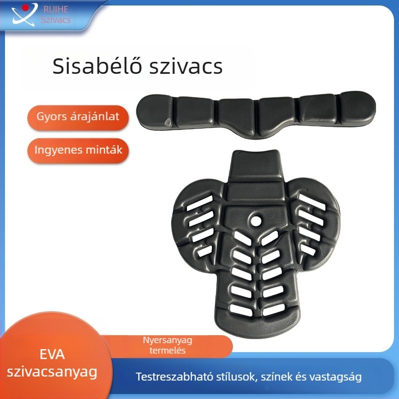 Személyre szabott sisak belső habréteg ütéscsillapítással, integrált meleg- és hideg formázás, hűtő- és párnázó réteg