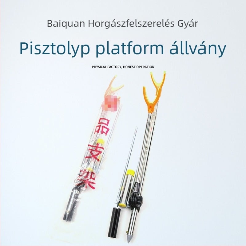 Fém tornyó-stílusú halászati állvány – kettős használatú tartó halászati dobozhoz és horgászszékhez