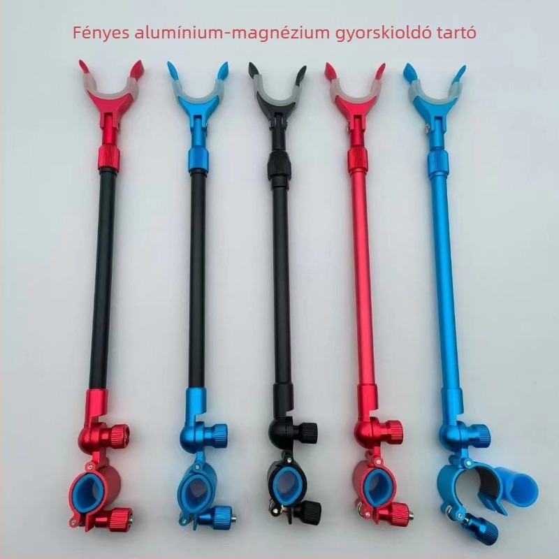 Fénylő alumínium-magnézium ötvözetű hátsó rögzítésű horgászbot-tartó