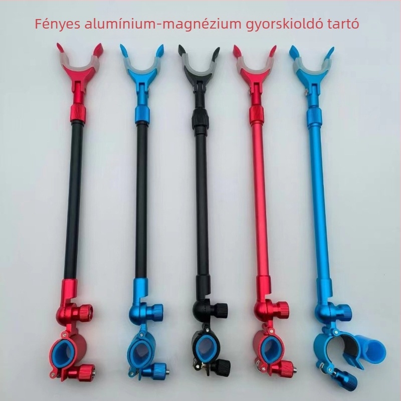 Fénylő alumínium-magnézium ötvözetű hátsó rögzítésű horgászbot-tartó