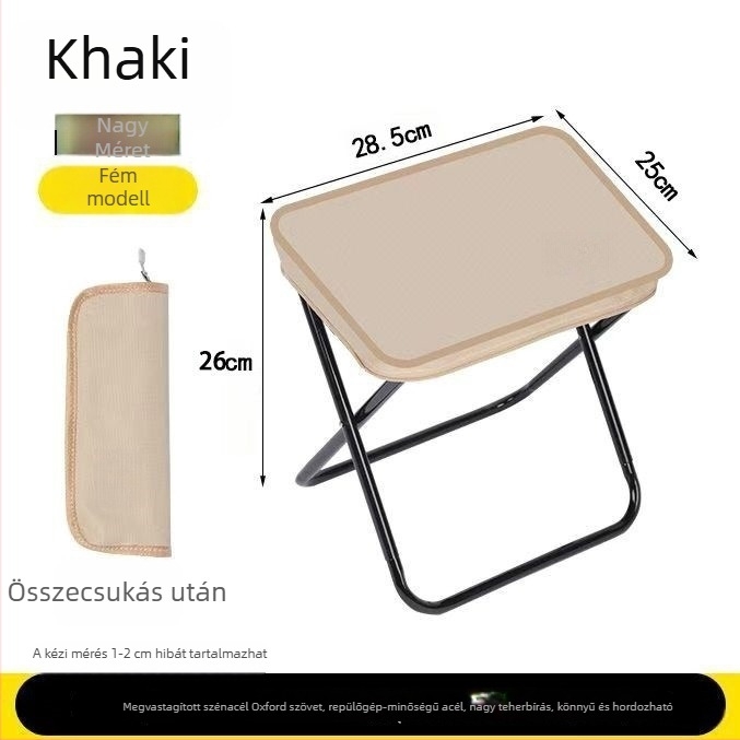 Ultralágy kültéri összecsukható horgász szék tolltartó-stílusú zsebbel, kompakt kemping szék