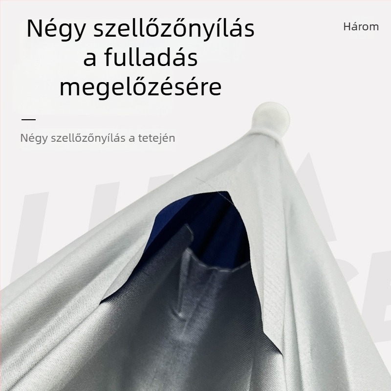 Horgász fejre szerelhető esernyő – nap és eső kettős használat, fejre rögzíthető esernyő sapka, egyrétegű, összecsukható esővédő