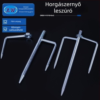 Horgász- és napernyőtalphoz tartozékok, háromszög alakú rögzítő, levehető