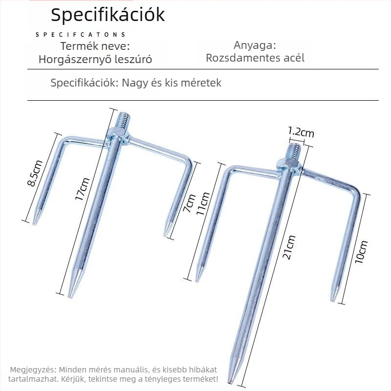 Horgász- és napernyőtalphoz tartozékok, háromszög alakú rögzítő, levehető