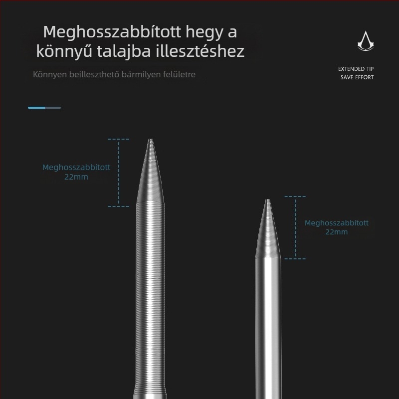 Woding forgásgátló talajtű horgász‑esernyőhöz, masszív és tartós, megvastított és meghosszabbított kivitel, két lábon