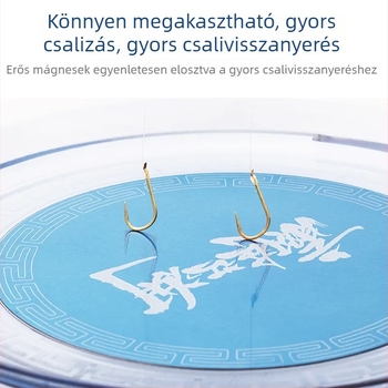 Teljesen mágneses etetőtál és horgász doboz, három az egyben, kompakt mini méretű, etető tál alakú tartó